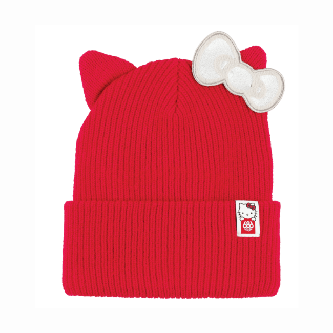 686 - WOMENS HELLO KITTY BEANIE - RED -
