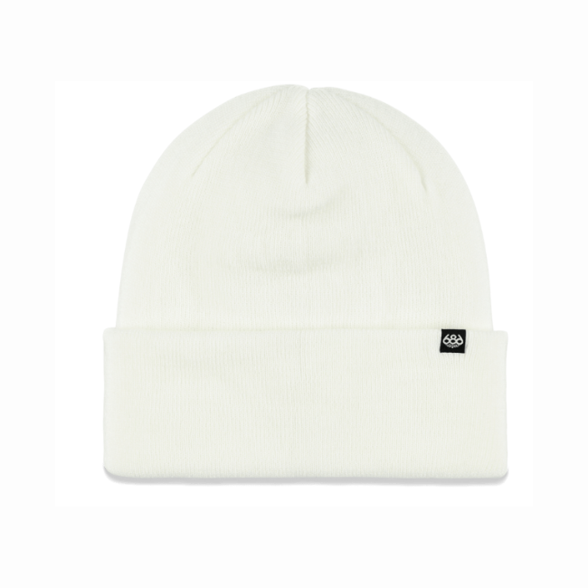 686 - STANDARD ROLL UP BEANIE - WHITE -