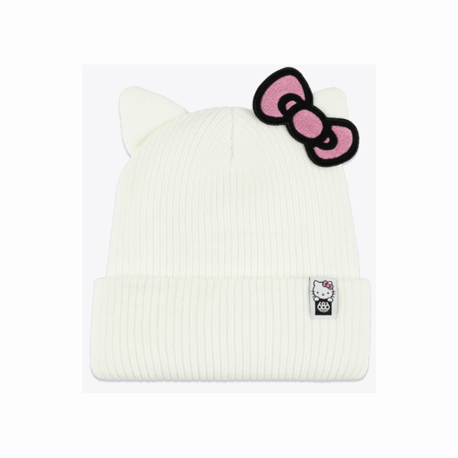 686 - GIRLS HELLO KITTY BEANIE - WHITE -