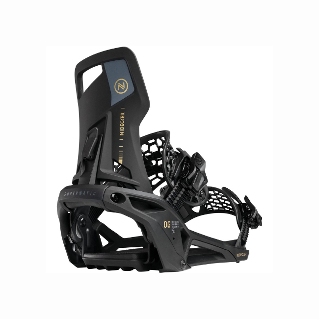 NIDECKER - OG SUPERMATIC SNOWBOARD BINDINGS - BLACK - 26/27