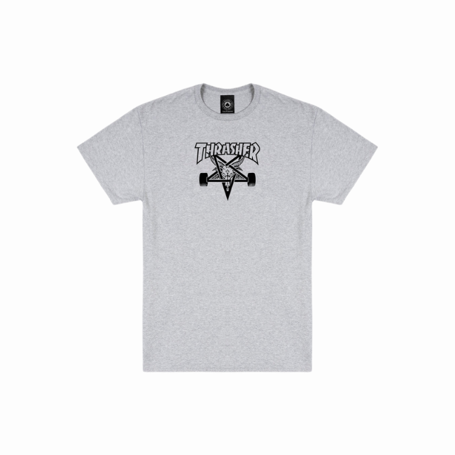 THRASHER - SKATE GOAT T-SHIRT - GREY -