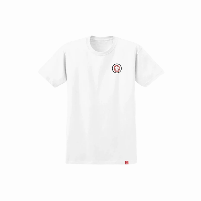 SPITFIRE - CLASSIC SWIRL OVERLAY T-SHIRT - WHITE/RED/BLACK -