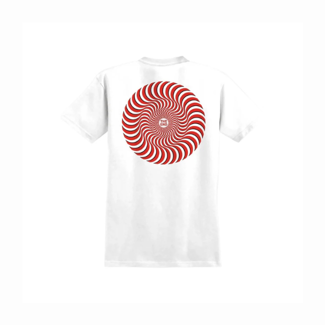 SPITFIRE - CLASSIC SWIRL OVERLAY T-SHIRT - WHITE/RED/BLACK -