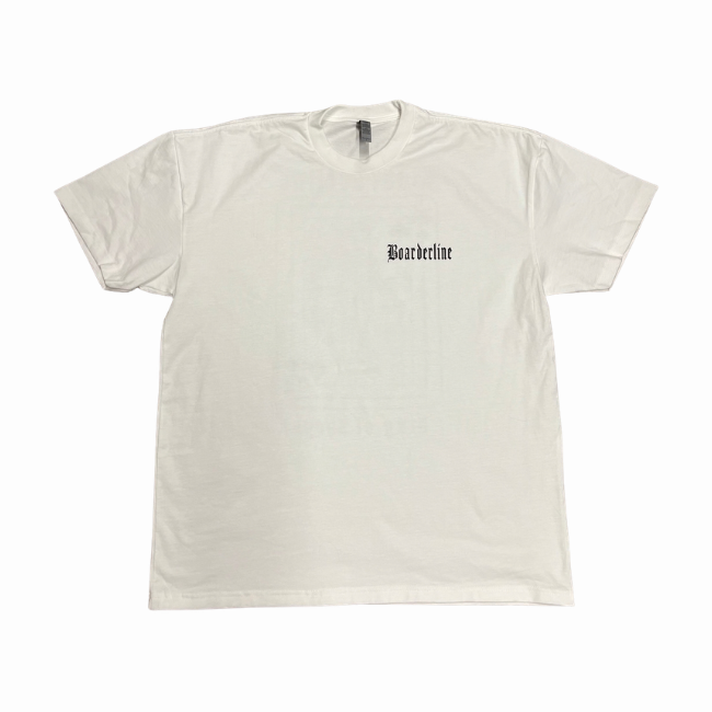 BOARDERLINE - "KING OF SHOPS" CARD TEE - WHITE -