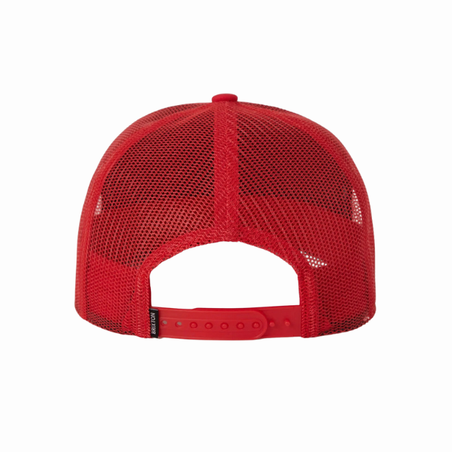 BRIXTON - FORD 4X4 CHROME TRUCKER HAT - RANGOON RED -