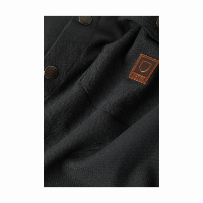BRIXTON - BOWERY BUILDERS RANCH PERF FLANNEL - BLACK -