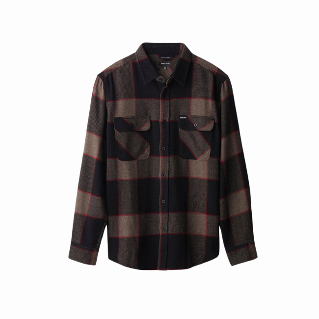 BRIXTON - BOWERY FLANNEL - HEATHER GREY/ CHARCOAL -