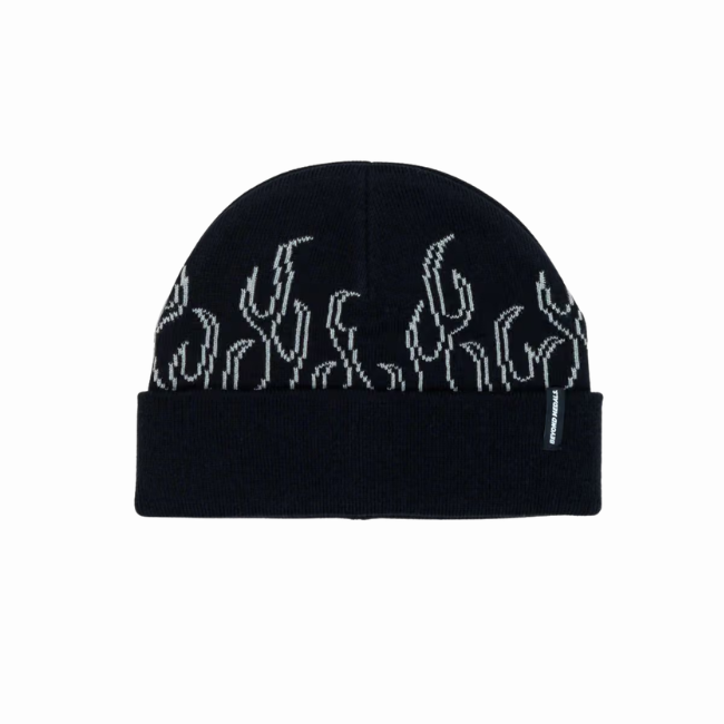 BEYOND MEDALS - 00S FLAME BEANIE - BLACK