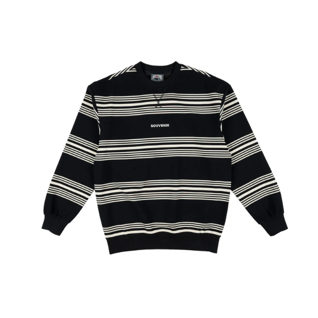SOUVENIR - STRIPED CREW - BLACK -