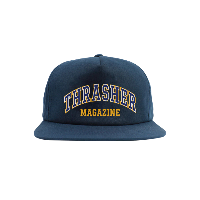 THRASHER - DROPOUT SNAPBACK HAT - NAVY -