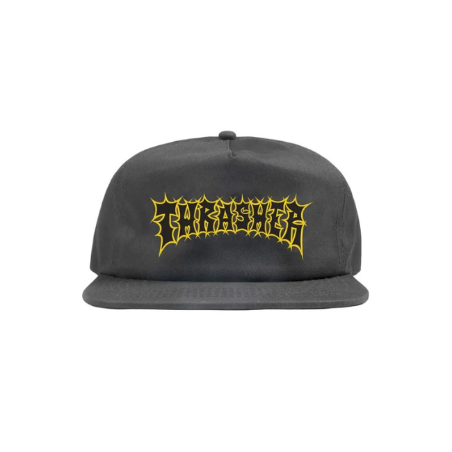 THRASHER - SPIKEY SNAPBACK HAT - CHARCOAL -