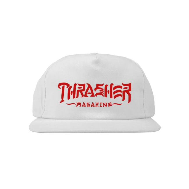THRASHER - THRASH AND DESTROY SNAPBACK HAT - WHITE -