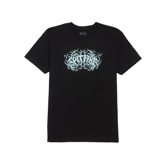 SPITFIRE - DEATHMASK SCRIPT GLOW IN DARK T-SHIRT - BLACK -
