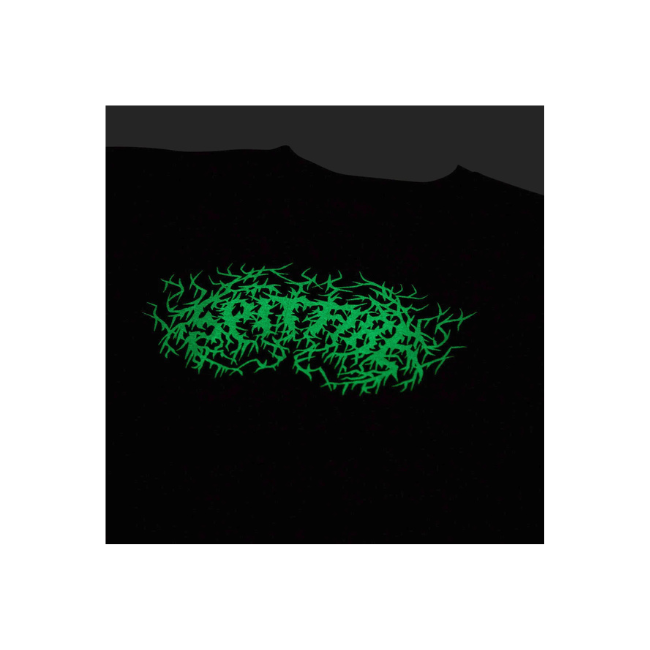SPITFIRE - DEATHMASK SCRIPT GLOW IN DARK T-SHIRT - BLACK -