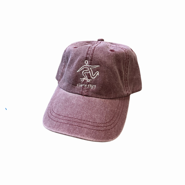 BOARDERLINE - "SINCE 1987" HAT - PIGMENT DYED CARDINAL -