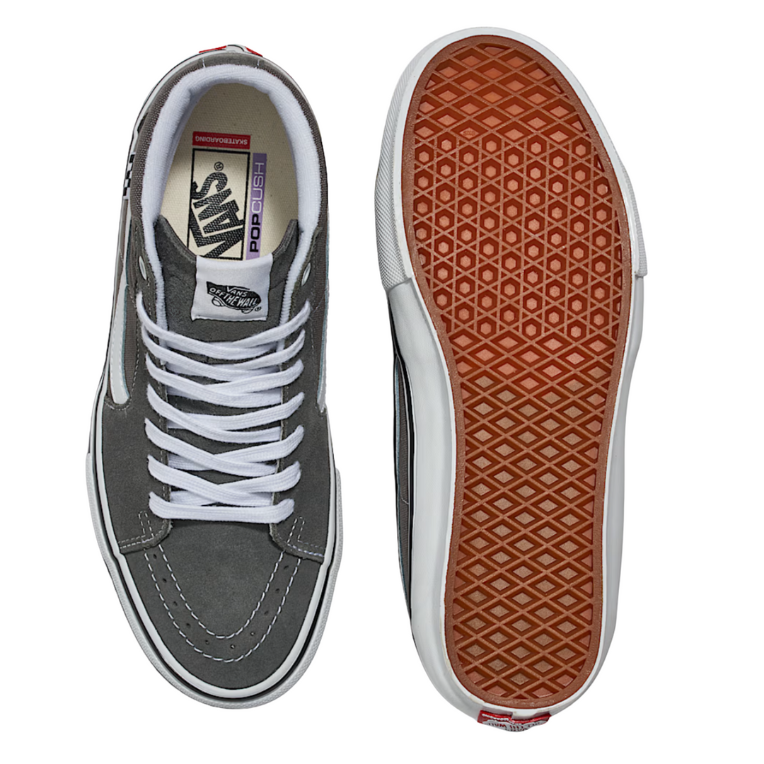 VANS - SKATE SK8 HI PEWTER/WHITE